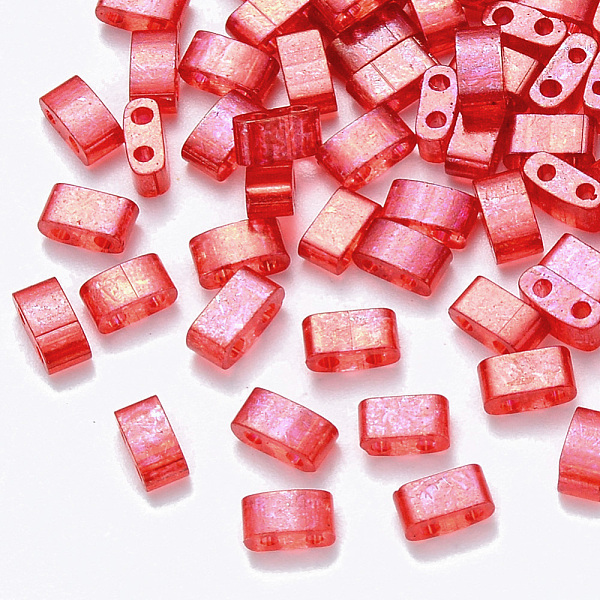 PandaHall 2-Hole Baking Painted Transparent Glass Seed Beads, AB Color Plated, Rectangle, Red, 4.5~5.5x2x2~2.5mm, Hole: 0.5~0.8mm, about...
PandaHall 2-Hole Baking Painted Transparent Glass Seed Beads, AB Color Plated, Rectangle, Red, 4.5~5.5x2x2~2.5mm, Hole: 0.5~0.8mm, about...