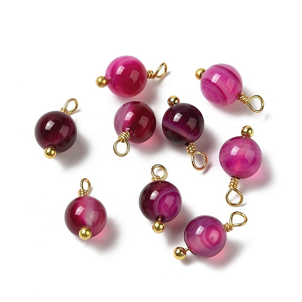 PandaHall Dyed Natural Agate Round Charms with Real 18K Gold Plated Brass Loops, Camellia, 10.5~11.5x5.5~6mm, Hole: 1.5~1.6mm Natural Agate..., Pink
PandaHall Dyed Natural Agate Round Charms with Real 18K Gold Plated Brass Loops, Camellia, 10.5~11.5x5.5~6mm, Hole: 1.5~1.6mm Natural Agate..., Pink