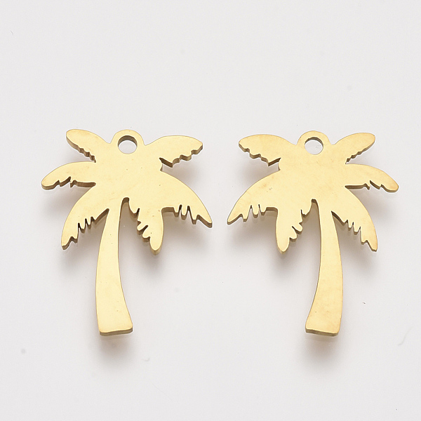 PandaHall 201 Stainless Steel Pendants, Laser Cut Pendants, Coconut Tree, Golden, 17x12.5x1mm, Hole: 1.2mm 201 Stainless Steel Tree
PandaHall 201 Stainless Steel Pendants, Laser Cut Pendants, Coconut Tree, Golden, 17x12.5x1mm, Hole: 1.2mm 201 Stainless Steel Tree