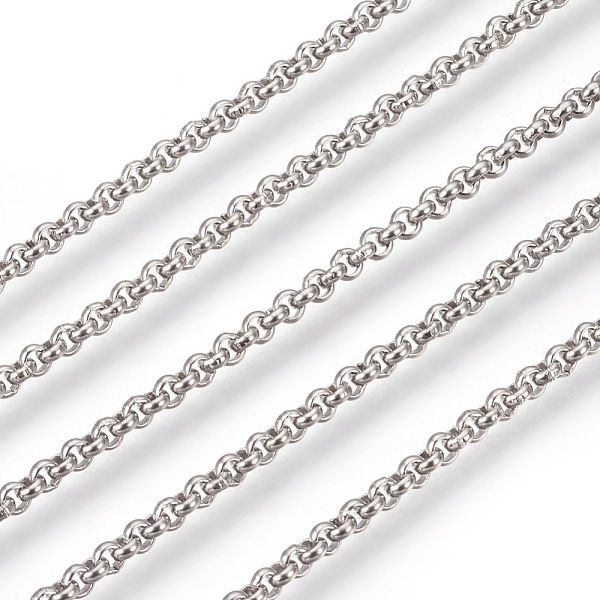 PandaHall 304 Stainless Steel Rolo Chains, Belcher Chain, Unwelded, Stainless Steel Color, 2.5mm 304 Stainless Steel
PandaHall 304 Stainless Steel Rolo Chains, Belcher Chain, Unwelded, Stainless Steel Color, 2.5mm 304 Stainless Steel