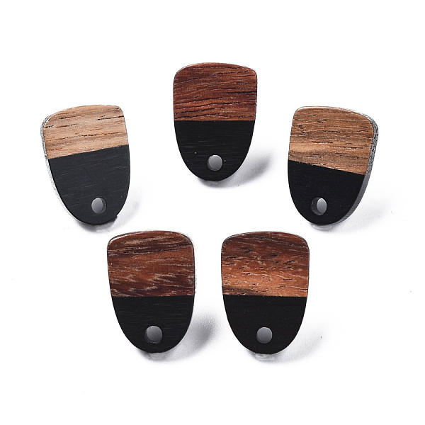 PandaHall Opaque Resin & Walnut Wood Stud Earring Findings, with 304 Stainless Steel Pin and Hole, Two Tone, Half Oval, Black, 15x11mm, Hole...
PandaHall Opaque Resin & Walnut Wood Stud Earring Findings, with 304 Stainless Steel Pin and Hole, Two Tone, Half Oval, Black, 15x11mm, Hole...