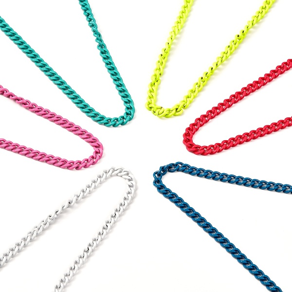 PandaHall Spray Painted Brass Curb Chain Necklaces, Mixed Color, 17.13 nch(43.5cm) Brass Multicolor
PandaHall Spray Painted Brass Curb Chain Necklaces, Mixed Color, 17.13 nch(43.5cm) Brass Multicolor