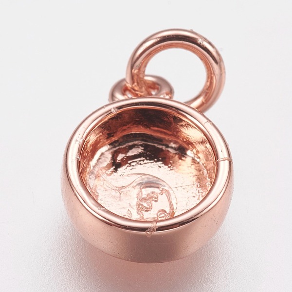 PandaHall Brass Pendant Cabochon Settings, Plain Edge Bezel Cups, Flat Round, Rose Gold, Tray: 6mm, 11x8x3mm, Hole: 3mm Brass Flat Round
PandaHall Brass Pendant Cabochon Settings, Plain Edge Bezel Cups, Flat Round, Rose Gold, Tray: 6mm, 11x8x3mm, Hole: 3mm Brass Flat Round