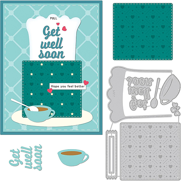 PandaHall BENECREAT Daily Theme Cutting Dies Stencil, Get Well Soon Art Word Pattern Carbon Steel Stencil Templates for Scrapbooking, Card...
PandaHall BENECREAT Daily Theme Cutting Dies Stencil, Get Well Soon Art Word Pattern Carbon Steel Stencil Templates for Scrapbooking, Card...