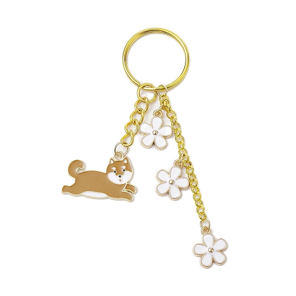 PandaHall Alloy Enamel Keychain, with Iron Ring, Dog with Flower, Golden, 9.95cm Alloy Dog
PandaHall Alloy Enamel Keychain, with Iron Ring, Dog with Flower, Golden, 9.95cm Alloy Dog