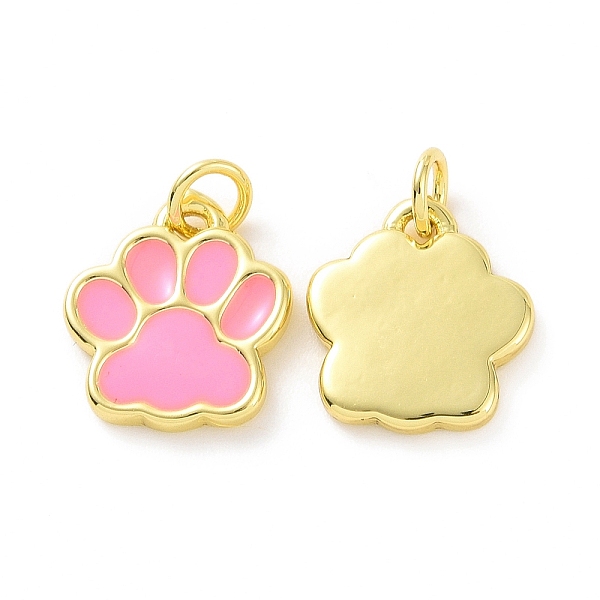 PandaHall Rack Plating Brass Enamel Charms, with Jump Ring, Long-Lasting Plated, Real 18K Gold Plated, Cadmium Free & Lead Free, Dog's Paw..., Pink
PandaHall Rack Plating Brass Enamel Charms, with Jump Ring, Long-Lasting Plated, Real 18K Gold Plated, Cadmium Free & Lead Free, Dog's Paw..., Pink