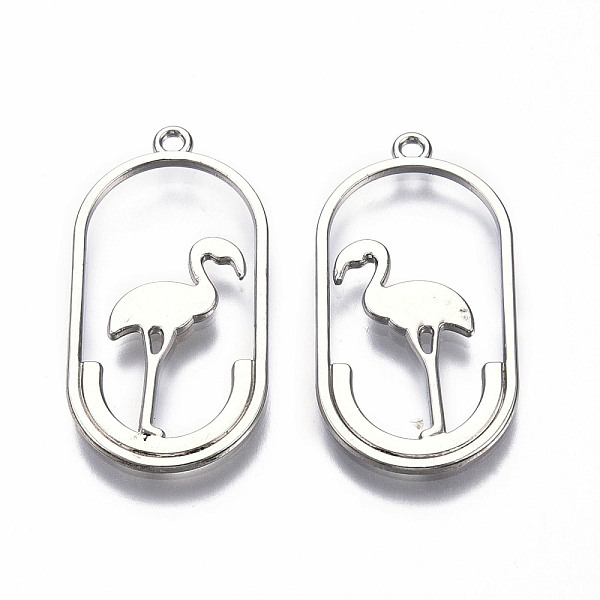 PandaHall Rack Plating Alloy Pendants, Cadmium Free & Lead Free, Hollow, Oval with Ostrich, Platinum, 30.5x15.5x1mm, Hole: 1.5mm Alloy Oval
PandaHall Rack Plating Alloy Pendants, Cadmium Free & Lead Free, Hollow, Oval with Ostrich, Platinum, 30.5x15.5x1mm, Hole: 1.5mm Alloy Oval