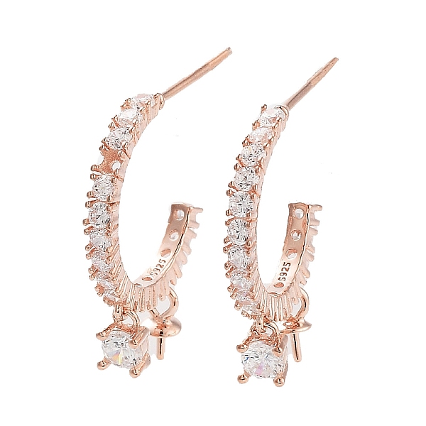 PandaHall 925 Sterling Silver with Cubic Zirconia Stud Earring Findings, Rose Gold, 21mm, Pin: 0.6mm Sterling Silver+Cubic Zirconia Others..., Clear
PandaHall 925 Sterling Silver with Cubic Zirconia Stud Earring Findings, Rose Gold, 21mm, Pin: 0.6mm Sterling Silver+Cubic Zirconia Others..., Clear