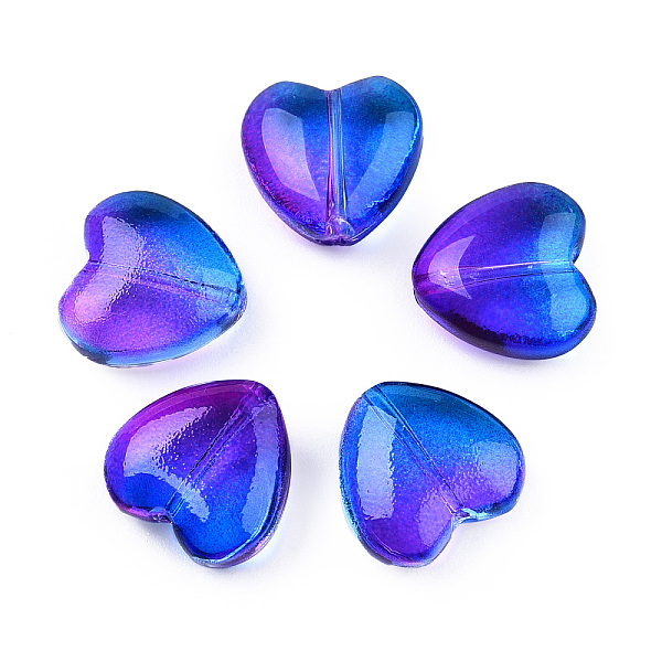 PandaHall Transparent Spray Painted Glass Beads, Two Tone, Heart, Blue, 12x12x5.5mm, Hole: 1mm Glass Heart Blue
PandaHall Transparent Spray Painted Glass Beads, Two Tone, Heart, Blue, 12x12x5.5mm, Hole: 1mm Glass Heart Blue