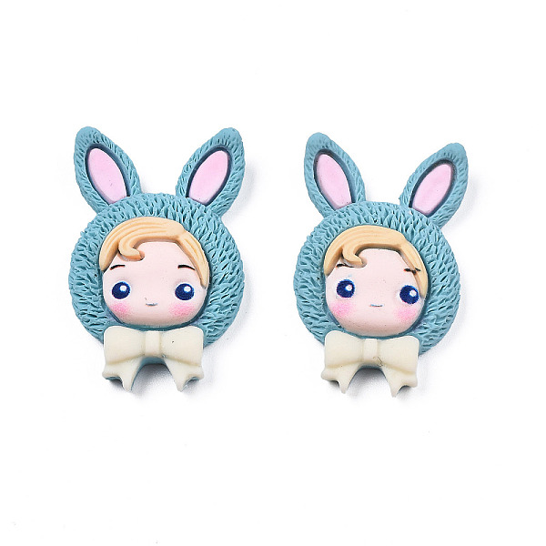 PandaHall Opaque Resin Cabochons, Girl with Rabbit Hat, Sky Blue, 33x21x7mm Resin Human
PandaHall Opaque Resin Cabochons, Girl with Rabbit Hat, Sky Blue, 33x21x7mm Resin Human