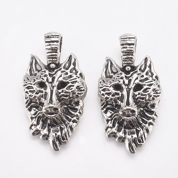 PandaHall Tibetan Style Alloy Pendants, Wolf, Antique Silver, 33.5x17.5x8mm, Hole: 4mm Alloy Other Animal
PandaHall Tibetan Style Alloy Pendants, Wolf, Antique Silver, 33.5x17.5x8mm, Hole: 4mm Alloy Other Animal