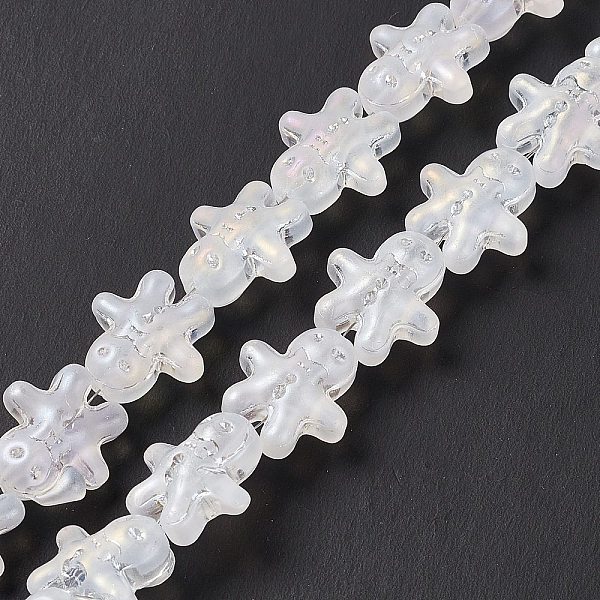 PandaHall AB Color Plated Electroplate Glass Beads, Ginger Man, for Christmas, Clear AB, 15x14x7mm, Hole: 1mm, about 45pcs/strand..., White
PandaHall AB Color Plated Electroplate Glass Beads, Ginger Man, for Christmas, Clear AB, 15x14x7mm, Hole: 1mm, about 45pcs/strand..., White