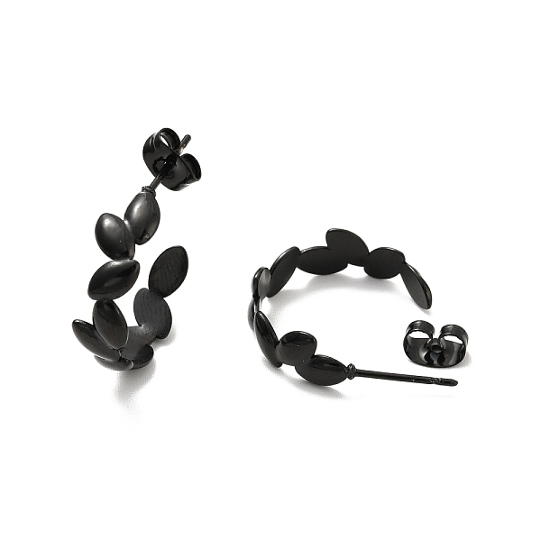 PandaHall Ion Plating(IP) 304 Stainless Steel Leaf Wrap Stud Earring, Half Hoop Earrings for Women, Electrophoresis Black, 19.5x6mm, Pin...
PandaHall Ion Plating(IP) 304 Stainless Steel Leaf Wrap Stud Earring, Half Hoop Earrings for Women, Electrophoresis Black, 19.5x6mm, Pin...
