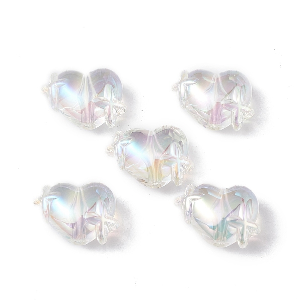 PandaHall Transparent Acrylic Beads, AB Color Plated, Heart with Star, Clear AB, 14.5x19.5x10mm, Hole: 2mm Acrylic Heart White
PandaHall Transparent Acrylic Beads, AB Color Plated, Heart with Star, Clear AB, 14.5x19.5x10mm, Hole: 2mm Acrylic Heart White