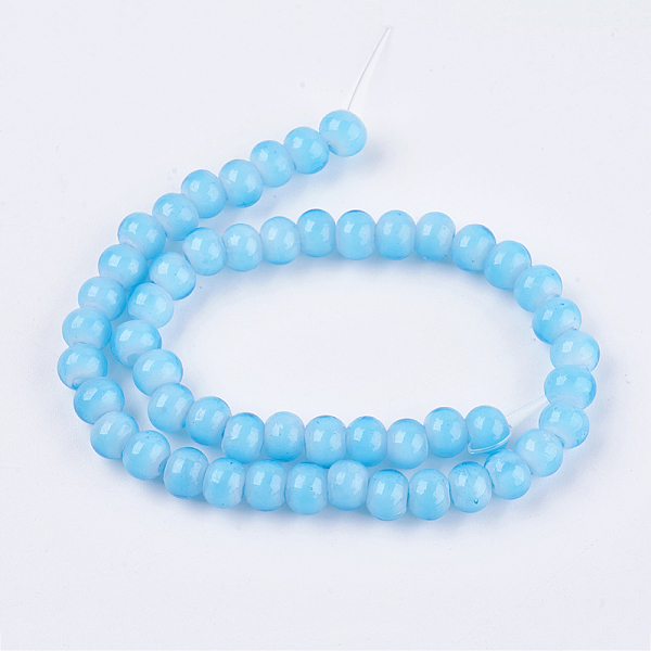 PandaHall Lampwork Beads, Rondelle, Sky Blue, 8~8.5x6.5~7mm, Hole: 3mm Lampwork Rondelle Blue
PandaHall Lampwork Beads, Rondelle, Sky Blue, 8~8.5x6.5~7mm, Hole: 3mm Lampwork Rondelle Blue