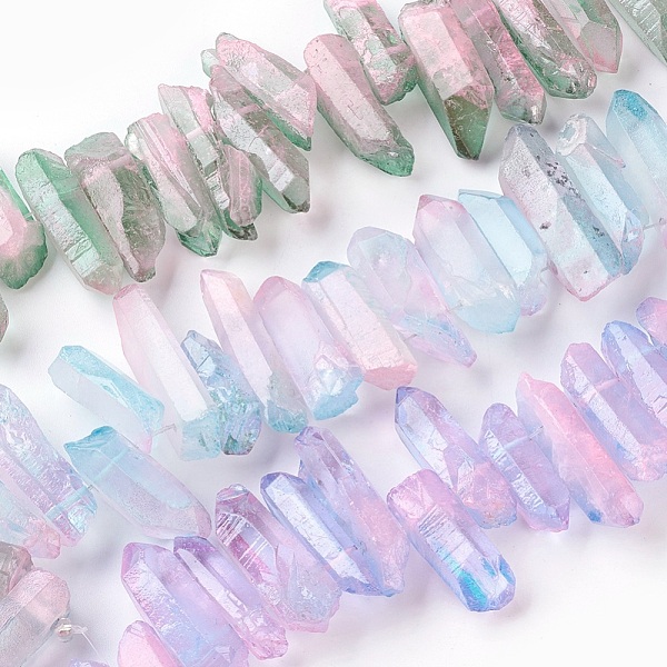 PandaHall Natural Quartz Crystal Points Beads Strands, Mixed Color, 20~40x9~15x7~12mm, Hole: 1mm, about 17~19pcs/strand, 6.6~6.8 inch..., Multicolor
PandaHall Natural Quartz Crystal Points Beads Strands, Mixed Color, 20~40x9~15x7~12mm, Hole: 1mm, about 17~19pcs/strand, 6.6~6.8 inch..., Multicolor