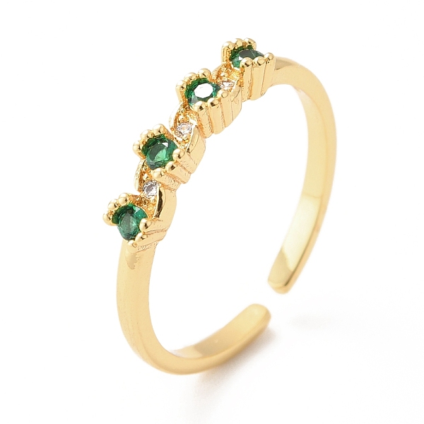 PandaHall Cubic Zirconia Flat Round Open Cuff Ring, Real 18K Gold Plated Brass Jewelry for Women, Lead Free & Cadmium Free, Green, US Size 6...
PandaHall Cubic Zirconia Flat Round Open Cuff Ring, Real 18K Gold Plated Brass Jewelry for Women, Lead Free & Cadmium Free, Green, US Size 6...