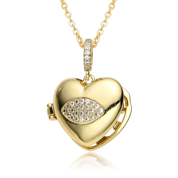 PandaHall Brass Micro Pave Cubic Zirconia Locket Necklace, Picture Photo Necklace for Mother's Day, Eye, 16.14~19.69 inch(41~50cm), Pendant...
PandaHall Brass Micro Pave Cubic Zirconia Locket Necklace, Picture Photo Necklace for Mother's Day, Eye, 16.14~19.69 inch(41~50cm), Pendant...