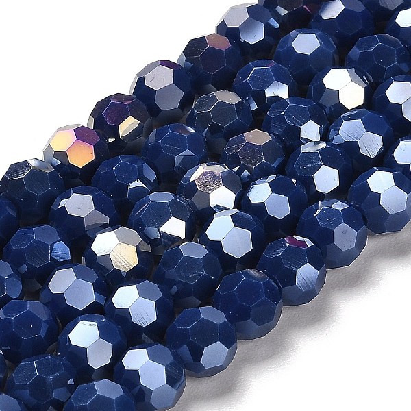 PandaHall Opaque Glass Beads Stands, AB Color, Faceted(32 Facets), Round, Midnight Blue, 8x7~7.5mm, Hole: 1.5mm, about 66pcs/strand...
PandaHall Opaque Glass Beads Stands, AB Color, Faceted(32 Facets), Round, Midnight Blue, 8x7~7.5mm, Hole: 1.5mm, about 66pcs/strand...