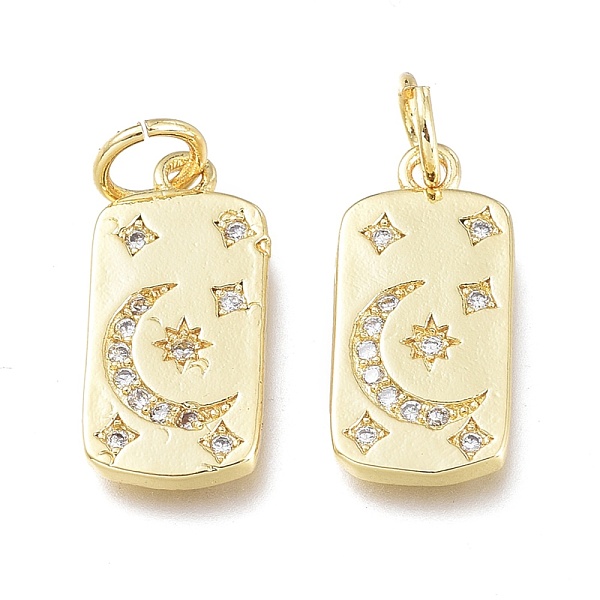 PandaHall Brass Micro Pave Clear Cubic Zirconia Charms, with Jump Ring, Long-Lasting Plated, Rectangle with Star & Moon, Real 18K Gold...
PandaHall Brass Micro Pave Clear Cubic Zirconia Charms, with Jump Ring, Long-Lasting Plated, Rectangle with Star & Moon, Real 18K Gold...