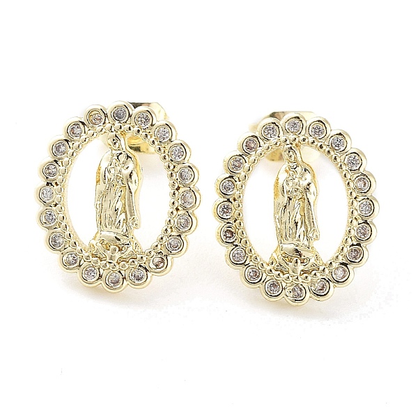 PandaHall Brass Micro Pave Cubic Zirconia Stud Earrings for Women, Virgin Mary, Real 18K Gold Plated, 13.5x11.5mm Cubic Zirconia Human
PandaHall Brass Micro Pave Cubic Zirconia Stud Earrings for Women, Virgin Mary, Real 18K Gold Plated, 13.5x11.5mm Cubic Zirconia Human