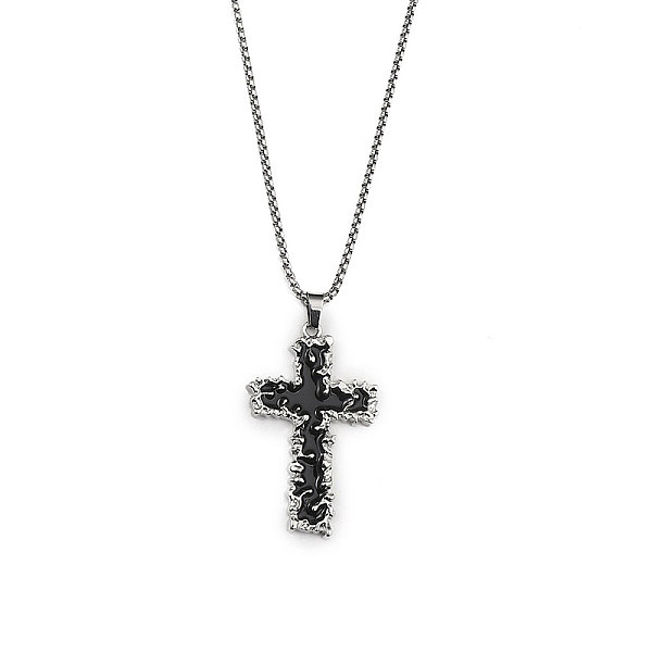 PandaHall Zinc Alloy with Enamel Cross Pendant Necklaces, 201 Stainless Steel Pendant Necklaces , Stainless Steel Color, 23.27 inch(59.1cm)...
PandaHall Zinc Alloy with Enamel Cross Pendant Necklaces, 201 Stainless Steel Pendant Necklaces , Stainless Steel Color, 23.27 inch(59.1cm)...