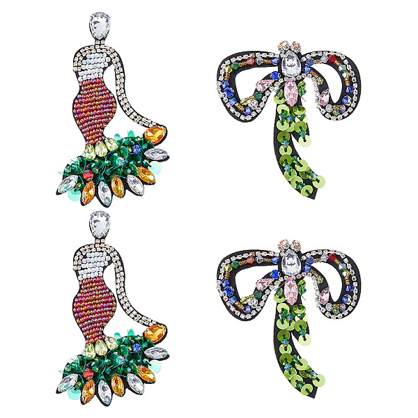 PandaHall HOBBIESAY 4Pcs 2 Style Goddess Shape Beaded Appliques Patch Bowknot Shape Sew on Clothing Patches Personality Glass and..., Multicolor
PandaHall HOBBIESAY 4Pcs 2 Style Goddess Shape Beaded Appliques Patch Bowknot Shape Sew on Clothing Patches Personality Glass and..., Multicolor