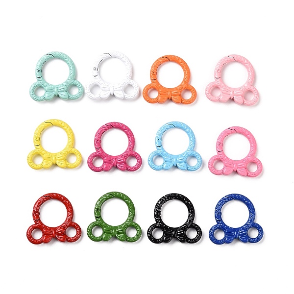 PandaHall Spray Painted Alloy Spring Gate Rings, Rings with Bowknot, Mixed Color, 35x37.5x7mm, Hole: 7mm, inner diameter: 19mm Alloy..., Multicolor
PandaHall Spray Painted Alloy Spring Gate Rings, Rings with Bowknot, Mixed Color, 35x37.5x7mm, Hole: 7mm, inner diameter: 19mm Alloy..., Multicolor