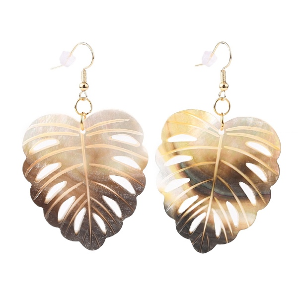 PandaHall Natural Black Lip Shell Dangle Earrings, with Brass Earring Hooks and Plastic Ear Nuts, Tropical Theme, Monstera Leaf, Golden...
PandaHall Natural Black Lip Shell Dangle Earrings, with Brass Earring Hooks and Plastic Ear Nuts, Tropical Theme, Monstera Leaf, Golden...