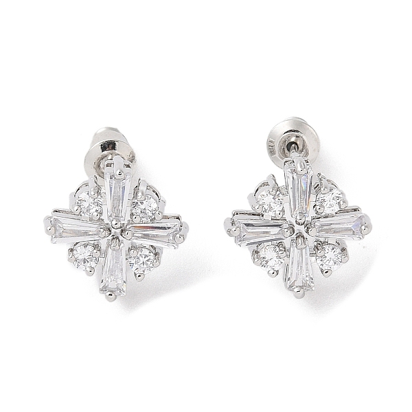 PandaHall Rack Plating Brass Micro Pave Cubic Zirconia Stud Earrings, Long-lasting Plated, Flower, Platinum, Clear, 13.5x14mm Cubic Zirconia...
PandaHall Rack Plating Brass Micro Pave Cubic Zirconia Stud Earrings, Long-lasting Plated, Flower, Platinum, Clear, 13.5x14mm Cubic Zirconia...