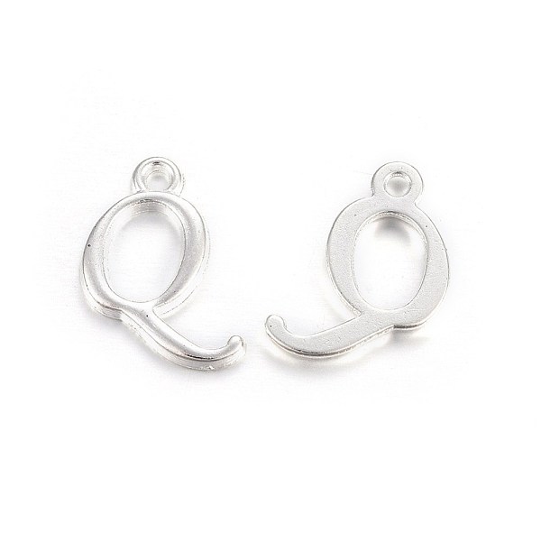 PandaHall Silver Color Plated Alloy Letter Pendants, Rack Plating, Cadmium Free & Lead Free, Letter.Q, 12x15x2mm, Hole: 1.5mm Alloy Letter
PandaHall Silver Color Plated Alloy Letter Pendants, Rack Plating, Cadmium Free & Lead Free, Letter.Q, 12x15x2mm, Hole: 1.5mm Alloy Letter