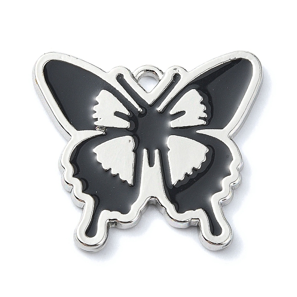PandaHall Rack Plating Alloy Enamel Pendants, Platinum, Butterfly Charm, Black, 20x22x1mm, Hole: 1.5mm Alloy+Enamel Butterfly Black
PandaHall Rack Plating Alloy Enamel Pendants, Platinum, Butterfly Charm, Black, 20x22x1mm, Hole: 1.5mm Alloy+Enamel Butterfly Black
