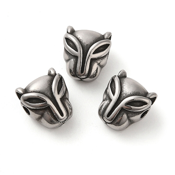 PandaHall Leopard 304 Stainless Steel Beads, Antique Silver, 12x11x8mm, Hole: 2.5mm 304 Stainless Steel Leopard
PandaHall Leopard 304 Stainless Steel Beads, Antique Silver, 12x11x8mm, Hole: 2.5mm 304 Stainless Steel Leopard