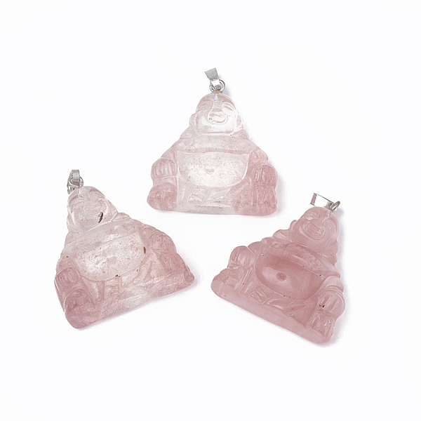 PandaHall Cherry Quartz Glass Pendants, with Platinum Tone Brass Finding, Buddha, 30.5x27x8~11mm, Hole: 5x2mm Cherry Quartz Glass Human
PandaHall Cherry Quartz Glass Pendants, with Platinum Tone Brass Finding, Buddha, 30.5x27x8~11mm, Hole: 5x2mm Cherry Quartz Glass Human
