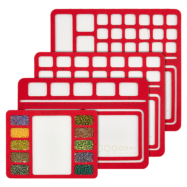 PandaHall BENECREAT 4 Styles Red Felt Beading Mat, Hard Back Bead Tray with Grids DIY Beading Bead Pads, Bead Design Boards for Art Crafts...
PandaHall BENECREAT 4 Styles Red Felt Beading Mat, Hard Back Bead Tray with Grids DIY Beading Bead Pads, Bead Design Boards for Art Crafts...