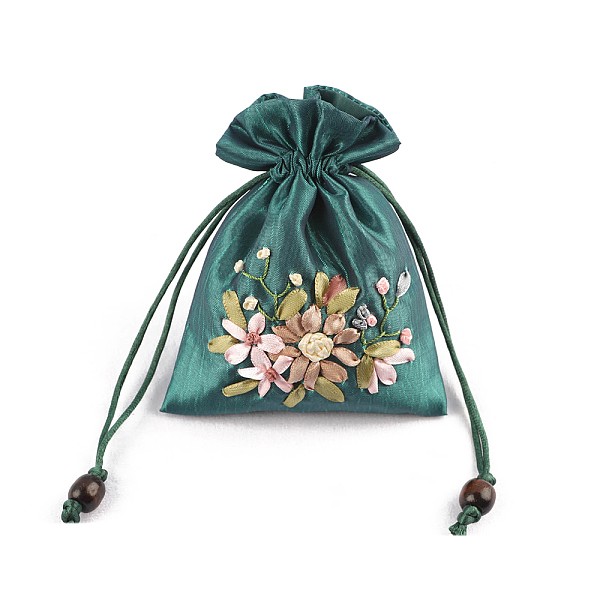 PandaHall Flower Pattern Satin Jewelry Packing Pouches, Drawstring Gift Bags, Rectangle, Teal, 14x10.5cm Cloth Rectangle Cyan
PandaHall Flower Pattern Satin Jewelry Packing Pouches, Drawstring Gift Bags, Rectangle, Teal, 14x10.5cm Cloth Rectangle Cyan