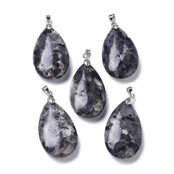 PandaHall Natural Larvikite Pendants, with Brass Finding, Teardrop, 35x20x7.5~9mm, Hole: 4x3.5mm Larvikite Teardrop
PandaHall Natural Larvikite Pendants, with Brass Finding, Teardrop, 35x20x7.5~9mm, Hole: 4x3.5mm Larvikite Teardrop