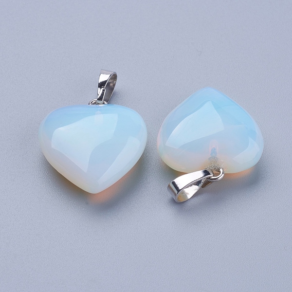 PandaHall Opalite Pendants, with Brass Findings, Heart, Platinum, 23x20x9mm, Hole: 5x8mm Opalite Heart
PandaHall Opalite Pendants, with Brass Findings, Heart, Platinum, 23x20x9mm, Hole: 5x8mm Opalite Heart