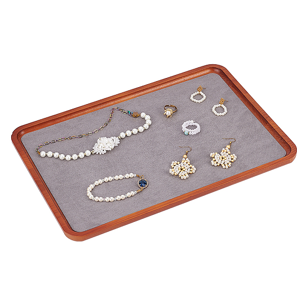 PandaHall Rectangle Wooden with Velvet Jewelry Trays, for Earrings, Necklaces, Bracelets Display, Saddle Brown, 35x24x1.5cm Wood Rectangle
PandaHall Rectangle Wooden with Velvet Jewelry Trays, for Earrings, Necklaces, Bracelets Display, Saddle Brown, 35x24x1.5cm Wood Rectangle