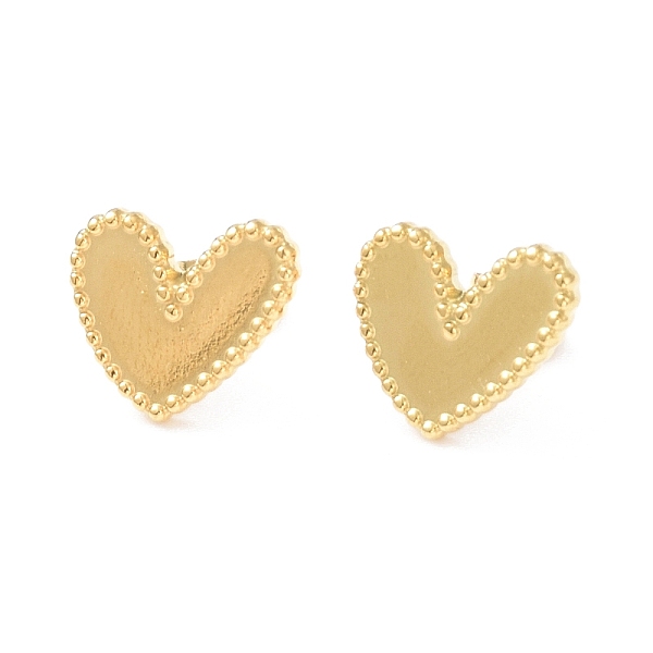 PandaHall Ion Plating(IP) 304 Stainless Steel Heart Stud Earrings for Women, Golden, 13.5x15.5mm, Pin: 0.8mm 304 Stainless Steel Heart
PandaHall Ion Plating(IP) 304 Stainless Steel Heart Stud Earrings for Women, Golden, 13.5x15.5mm, Pin: 0.8mm 304 Stainless Steel Heart
