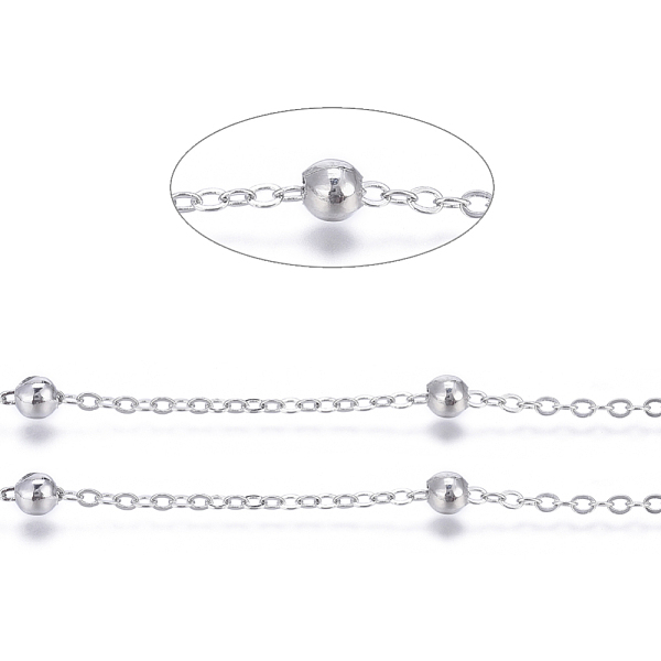 PandaHall Brass Flat Oval Cable Chains, Satellite Chains, with Round Beads, Unwelded, with Spool, Cadmium Free & Nickel Free & Lead Free...
PandaHall Brass Flat Oval Cable Chains, Satellite Chains, with Round Beads, Unwelded, with Spool, Cadmium Free & Nickel Free & Lead Free...
