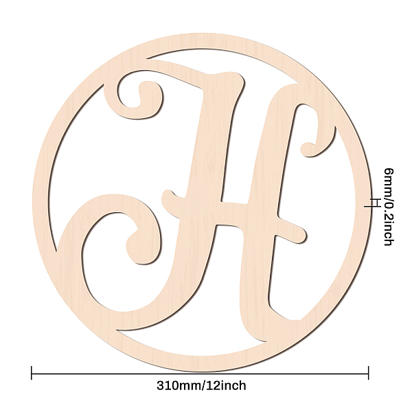PandaHall Laser Cut Wooden Wall Sculpture, Torus Wall Art, Home Decor Artwork, Flat Round with Letter, BurlyWood, Letter.H, 310x6mm Wood..., Orange
PandaHall Laser Cut Wooden Wall Sculpture, Torus Wall Art, Home Decor Artwork, Flat Round with Letter, BurlyWood, Letter.H, 310x6mm Wood..., Orange