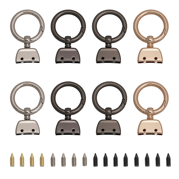 PandaHall CHGCRAFT 8 Sets 4 Colors Alloy Spring Gate Rings, Keychain Clasp Findings, with Ribbon Ends, Mixed Color, 55mm, Ribbon Ends...
PandaHall CHGCRAFT 8 Sets 4 Colors Alloy Spring Gate Rings, Keychain Clasp Findings, with Ribbon Ends, Mixed Color, 55mm, Ribbon Ends...