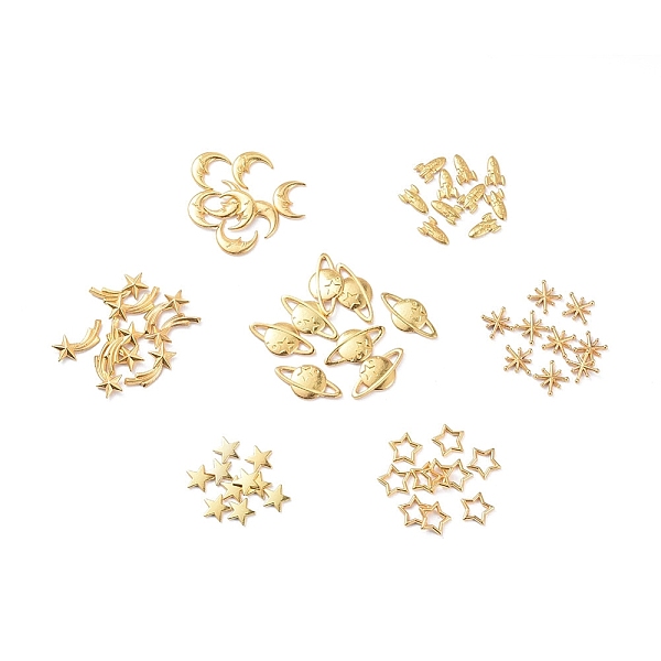 PandaHall Zinc Alloy Cabochons, Filling Material for Epoxy Resin Craft Art, Star & Asterism & Star/Meteor & Rocket & Moon, Golden...
PandaHall Zinc Alloy Cabochons, Filling Material for Epoxy Resin Craft Art, Star & Asterism & Star/Meteor & Rocket & Moon, Golden...