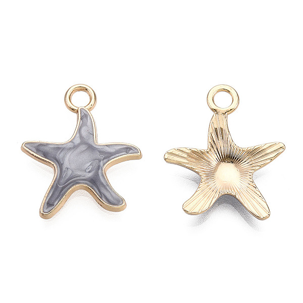 PandaHall Alloy Pendants, with Enamel, Starfish, Light Gold, Light Grey, 20x18x3mm, Hole: 2.5mm Alloy+Enamel Starfish Gray
PandaHall Alloy Pendants, with Enamel, Starfish, Light Gold, Light Grey, 20x18x3mm, Hole: 2.5mm Alloy+Enamel Starfish Gray