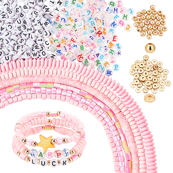 PandaHall PH 780pcs Polymer Clay Beads Kit 6 Styles Heishi Beads Pink Vinyl Disc Beads Clay Cylinder Beads with 300pcs Letter Beads 200pcs...
PandaHall PH 780pcs Polymer Clay Beads Kit 6 Styles Heishi Beads Pink Vinyl Disc Beads Clay Cylinder Beads with 300pcs Letter Beads 200pcs...
