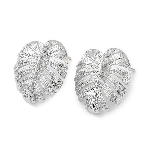 PandaHall Brass Stud Earring Finding, with Vertical Loop, Tropical Leaf, Real Platinum Plated, 18x18mm, Hole: 1.2mm, Pin: 0.7mm Brass Leaf
PandaHall Brass Stud Earring Finding, with Vertical Loop, Tropical Leaf, Real Platinum Plated, 18x18mm, Hole: 1.2mm, Pin: 0.7mm Brass Leaf