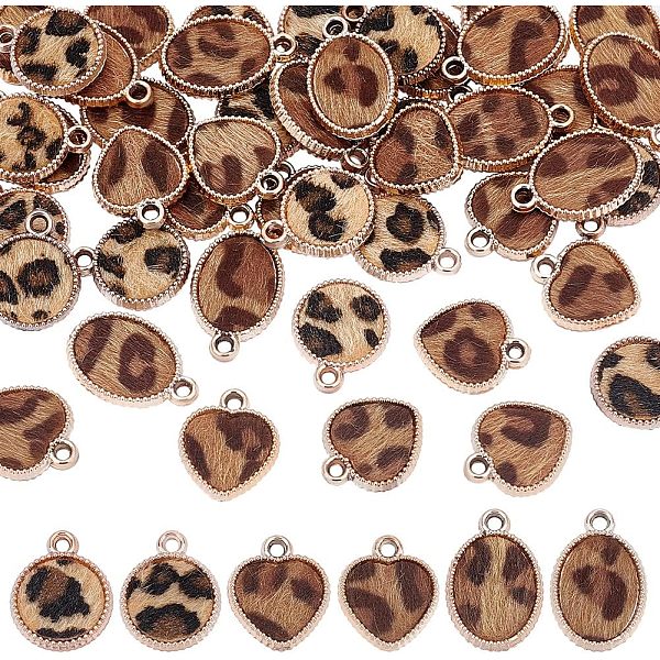 PandaHall OLYCRAFT 48Pcs 3 Style Leopard Print Leather Pendants with Gold Edge Heart Round Oval Leopard Leather Charms Leather Earrings...
PandaHall OLYCRAFT 48Pcs 3 Style Leopard Print Leather Pendants with Gold Edge Heart Round Oval Leopard Leather Charms Leather Earrings...