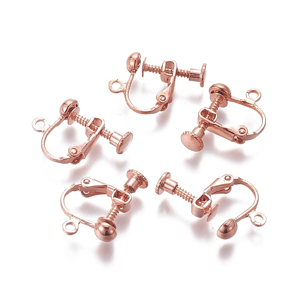 PandaHall Rack Plated Brass Screw Clip-on Earring Findings, Spiral Ear Clip, Rose Gold, 13x17x4.5mm, Hole: 1.6mm Brass
PandaHall Rack Plated Brass Screw Clip-on Earring Findings, Spiral Ear Clip, Rose Gold, 13x17x4.5mm, Hole: 1.6mm Brass