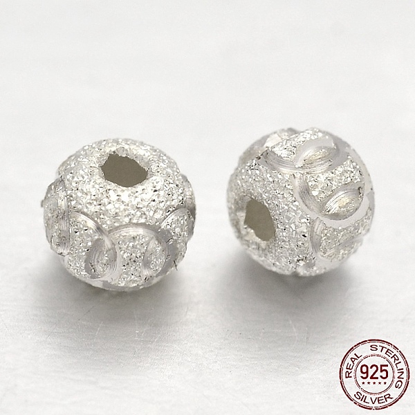 PandaHall Textured 925 Sterling Silver Round Bead Spacers, Silver, 6mm, Hole: 2mm, about 33pcs/10g Sterling Silver Round
PandaHall Textured 925 Sterling Silver Round Bead Spacers, Silver, 6mm, Hole: 2mm, about 33pcs/10g Sterling Silver Round